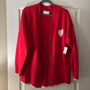 old navy heart cardigan size m women’s